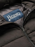 Herno - Quilted Faux Suede Down Jacket - Gray