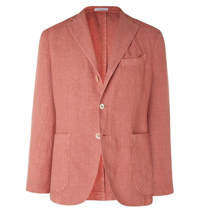 Photo: Boglioli - Unstructured Linen Suit Jacket - Pink