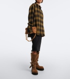 Balenciaga Le City suede shoulder bag