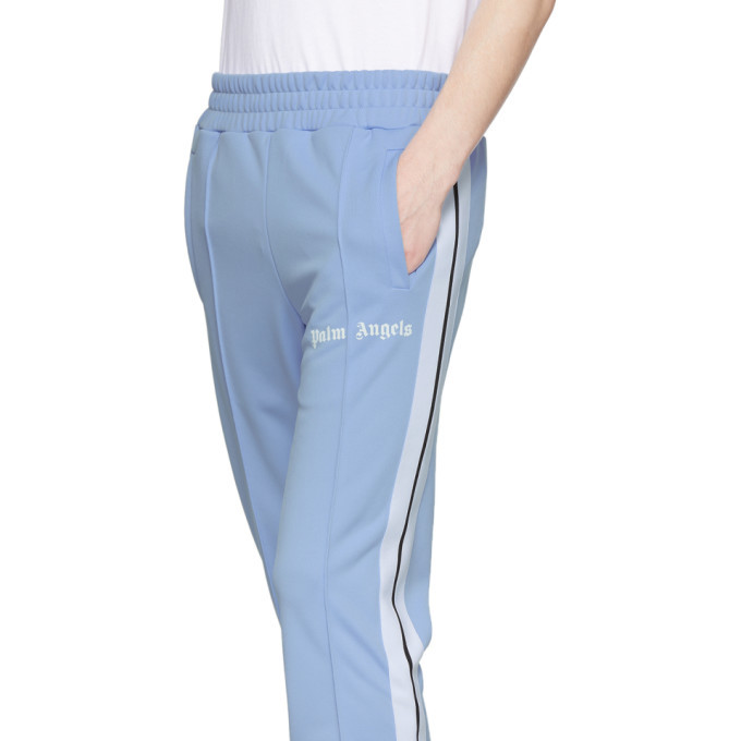 Palm Angels Side-stripe Jersey Track Pants in Blue for Men