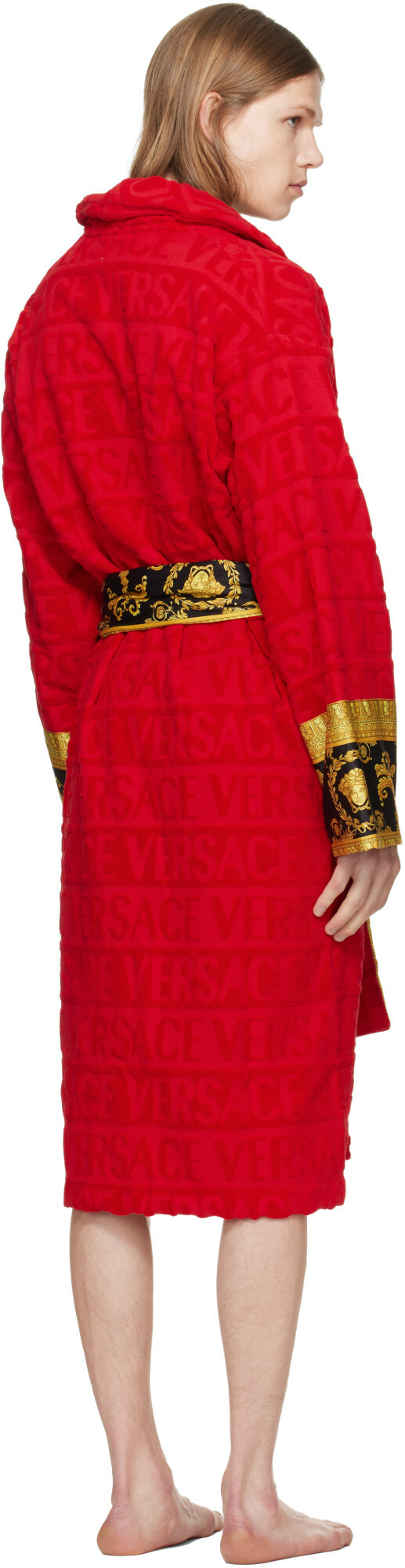Versace Red 'I Heart Baroque' Bathrobe