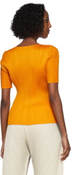 Pleats Please Issey Miyake Orange Monthly Colors August T-Shirt