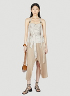 Rokh Satin Pleated Skirt