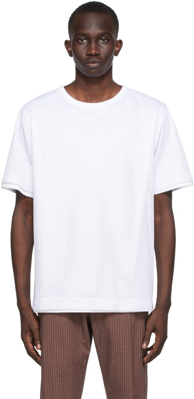 Photo: Dries Van Noten White Hert Mesh T-Shirt