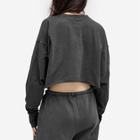 Joah Brown Women's Vintage Henley Long Sleeve Top in Washed Black