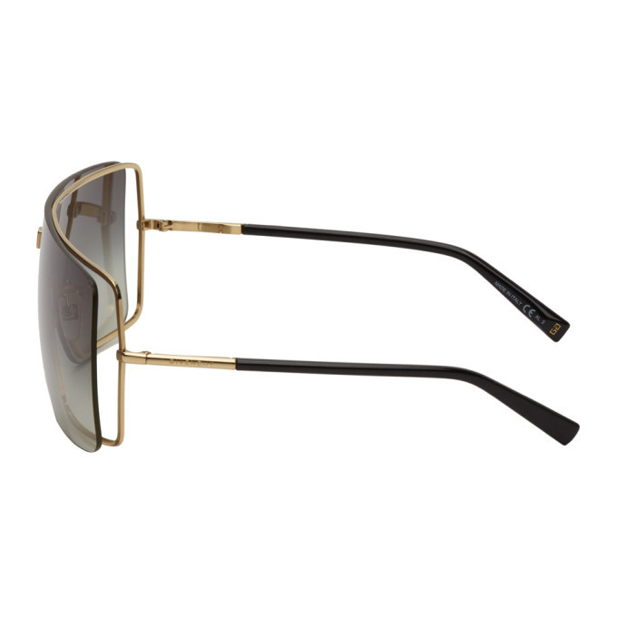 Givenchy Black and Gold Oversized Sunglasses Givenchy - Sunglasses Square Oversize Silhouette in Optyl  main image 2
