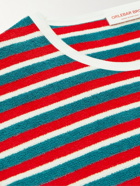 Orlebar Brown - Sammy Striped Cotton-Terry T-Shirt - Red