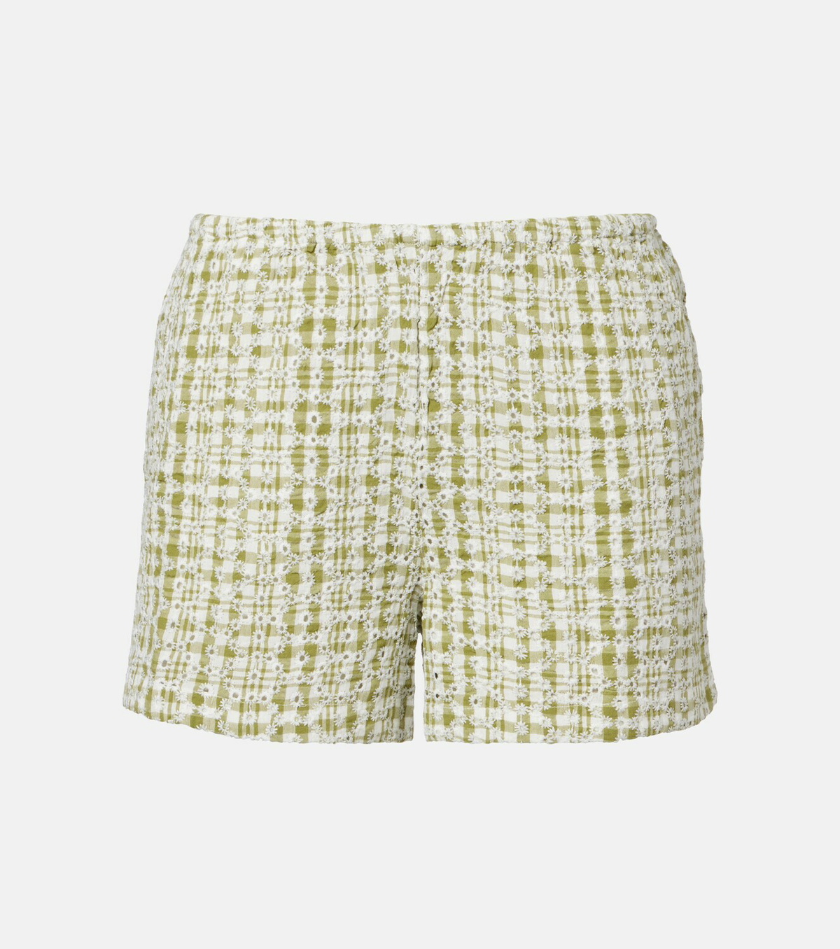 Velvet Daniela embroidered cotton-blend shorts