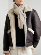 Johnstons of Elgin - Frayed Checked Cashmere Scarf