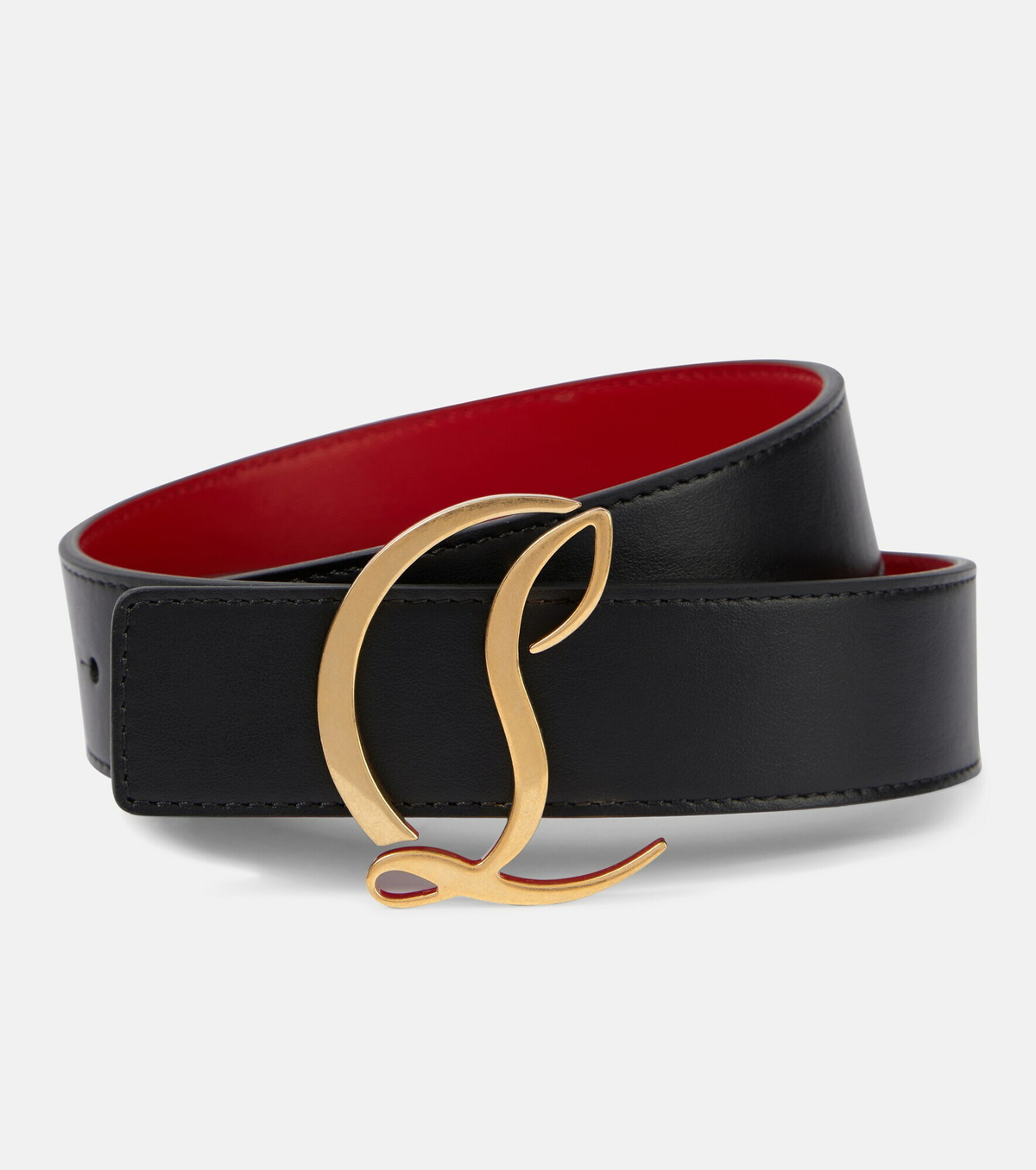 Carasky Embellished Leather Belt in Pink - Christian Louboutin