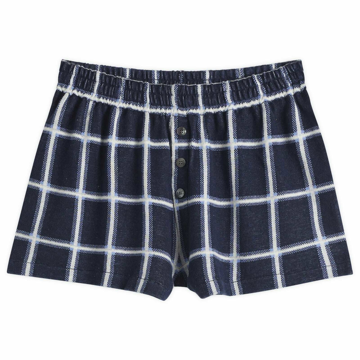 GUEST IN RESIDENCE Women's Picnic Plaid Shorts in Midnight Combo