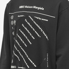 Maison Margiela Men's Text Logo Crew Sweat in Black