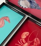 Les-Ottomans Lobster lacquered wooden tray