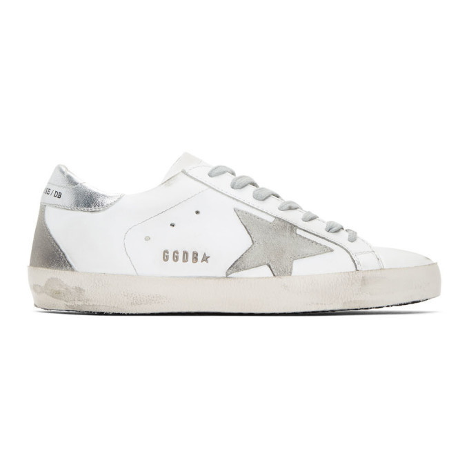 Photo: Golden Goose White and Silver Superstar Sneakers