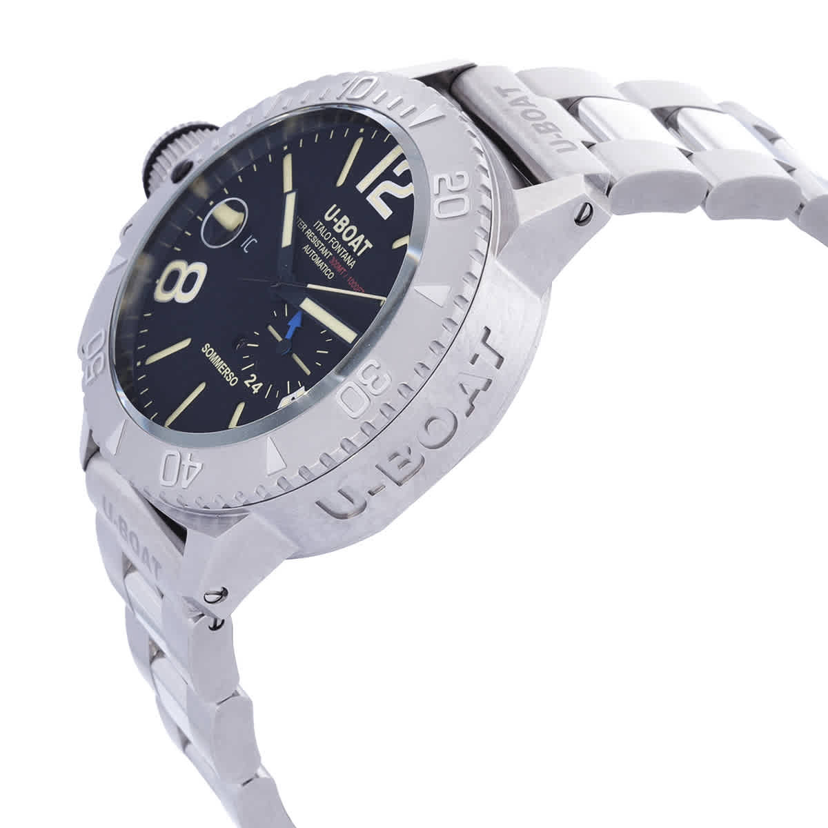 U-Boat Lefty Sommerso Automatic Black Dial Mens Watch 9007/A/MT