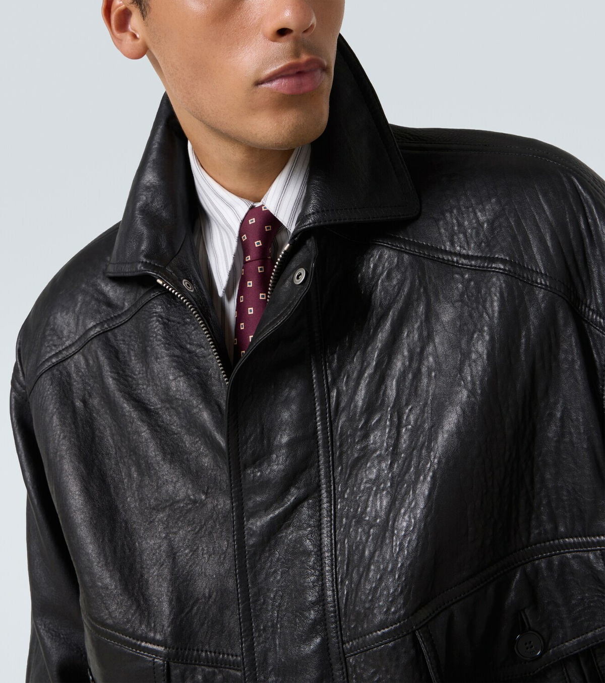 Saint Laurent Leather bomber jacket