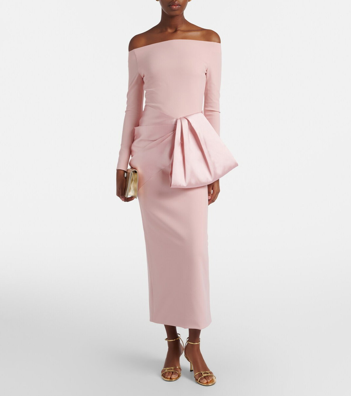 Solace London Rhianne satin-trimmed cocktail dress
