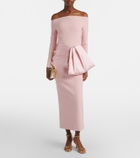Solace London Rhianne satin-trimmed cocktail dress