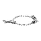 Emanuele Bicocchi Silver Cross Charm Disco Chain Bracelet