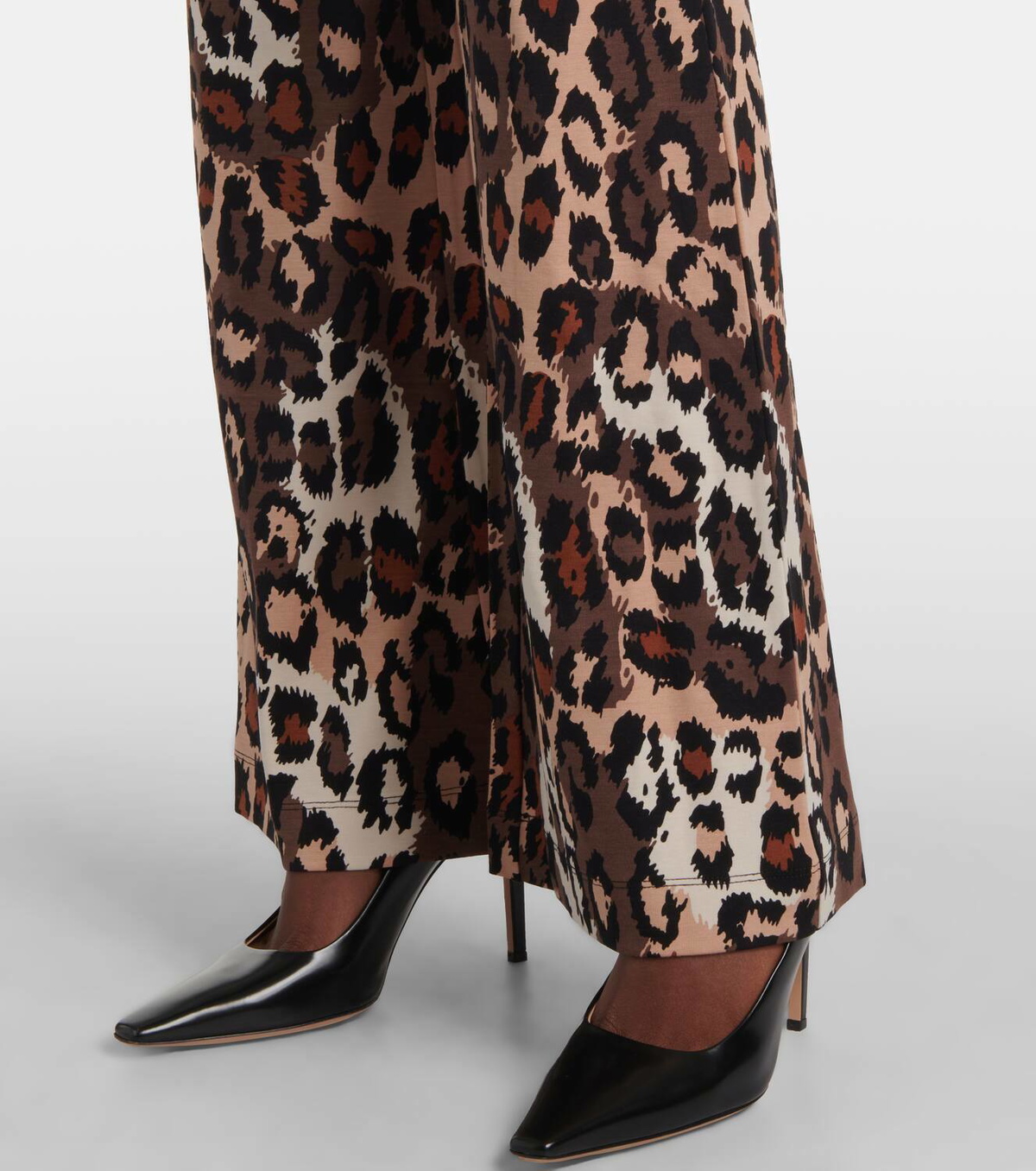 Diane von Furstenberg Brooklyn leopard-print flared pants