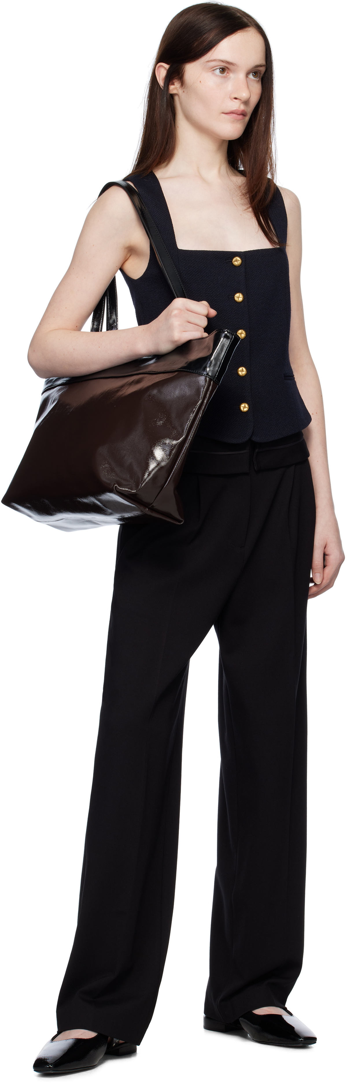 rag & bone Navy Mariana Textured Vest Rag and Bone