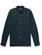BEAMS PLUS - Button-Down Collar Checked Cotton Shirt - Blue - XL