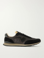 Visvim - FKT Runner Leather and Suede-Trimmed Shell Sneakers - Black