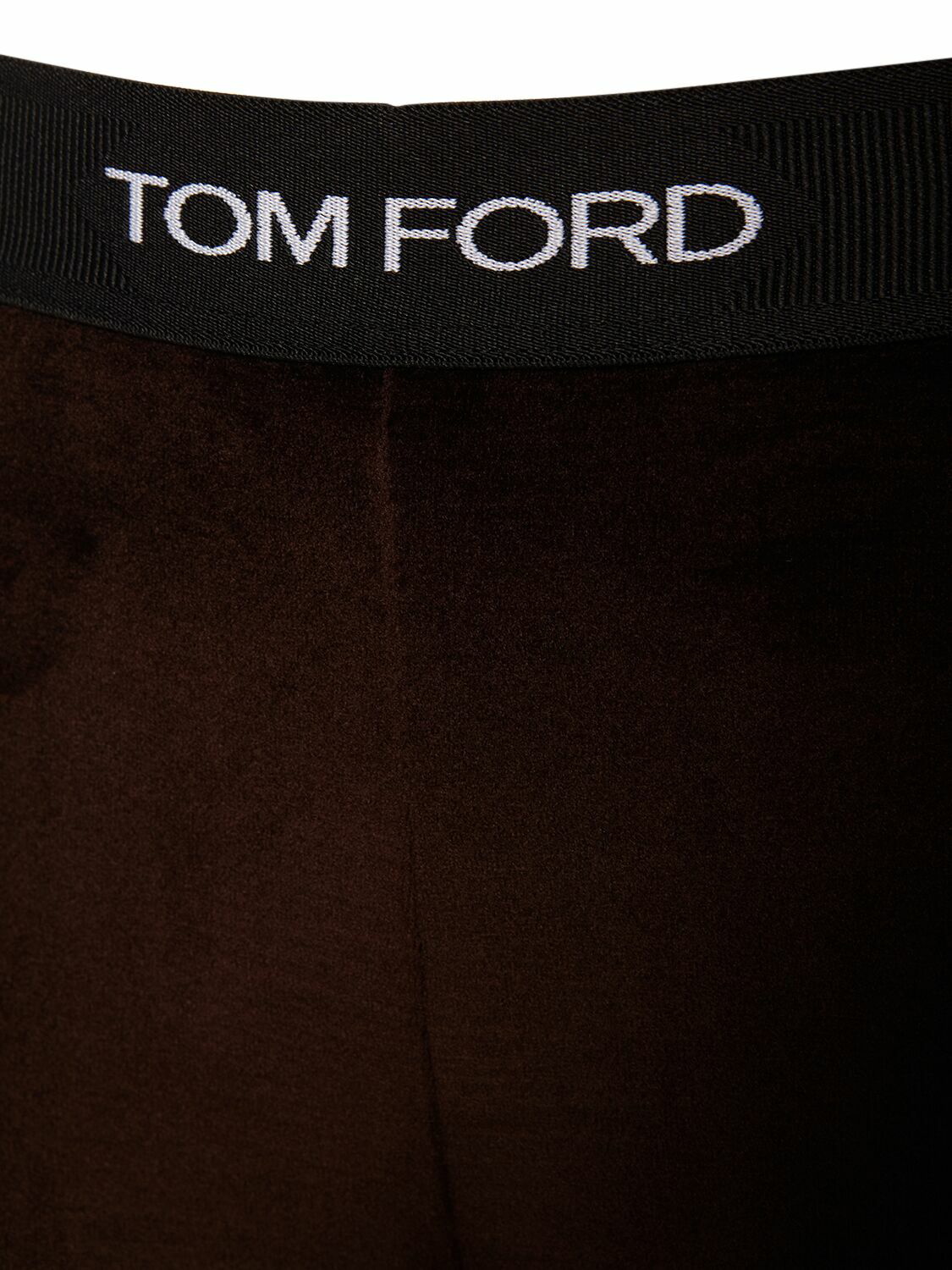 TOM FORD - Logo Stretch Velvet Leggings TOM FORD