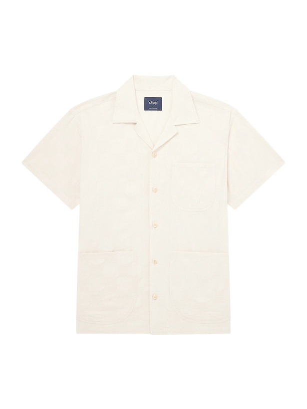Photo: Drake's - Camp-Collar Linen Shirt - Neutrals