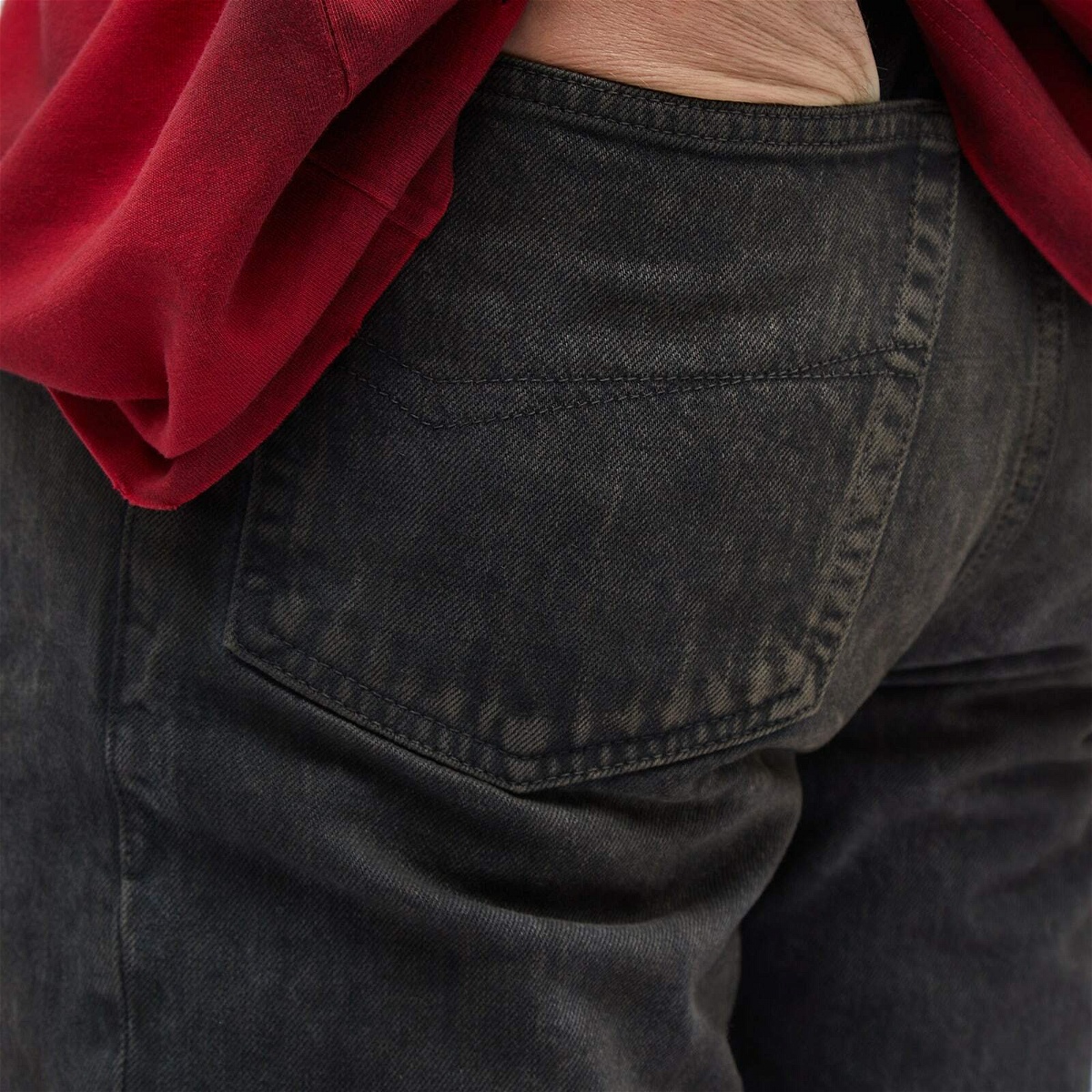 Balenciaga Men's Japanese Denim Jeans in Dark Brown