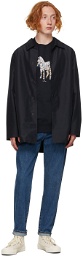 PS by Paul Smith Navy Recycled Mac Raincoat