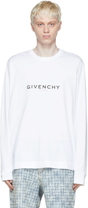 Photo: Givenchy White Cotton Long Sleeve T-Shirt