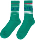 Versace Green Logo Socks