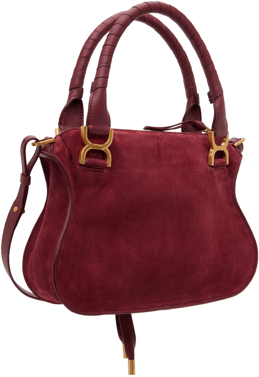 Chloe Burgundy Small Marcie Shoulder Bag