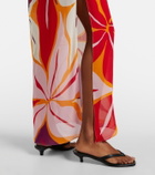Cala de la Cruz Accasia floral halterneck maxi dress