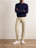 Canali - Slim-Fit Garment-Dyed Stretch Lyocell and Cotton-Blend Twill Trousers - Neutrals