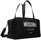 Moschino Black 'Moschino Couture' Nylon Travel Duffle Bag
