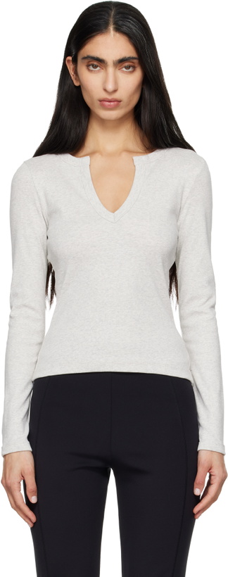 Photo: FLORE FLORE Gray Iman Longsleeve T-shirt