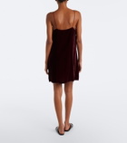 Asceno Forio velvet minidress