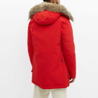 Woolrich Men's Arctic Detachable Fur Parka Jacket in Marine Scarlet