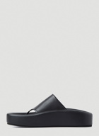Platform Flip Flop Sandals in Black
