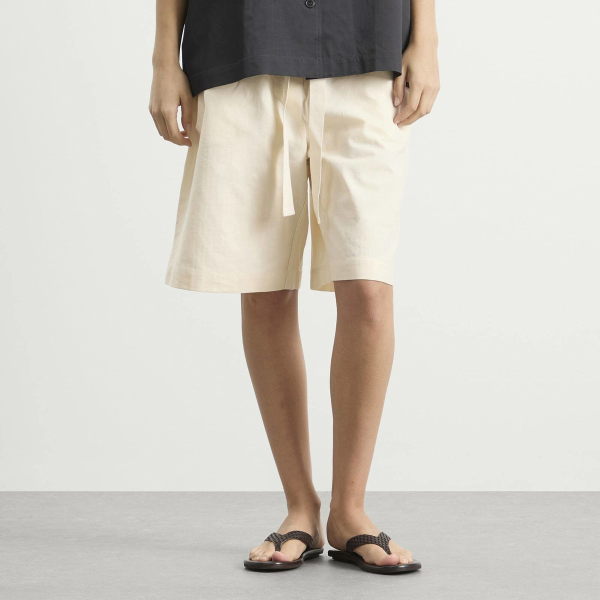 Studio Nicholson Women's Demba Elasticated Shorts in Antique White