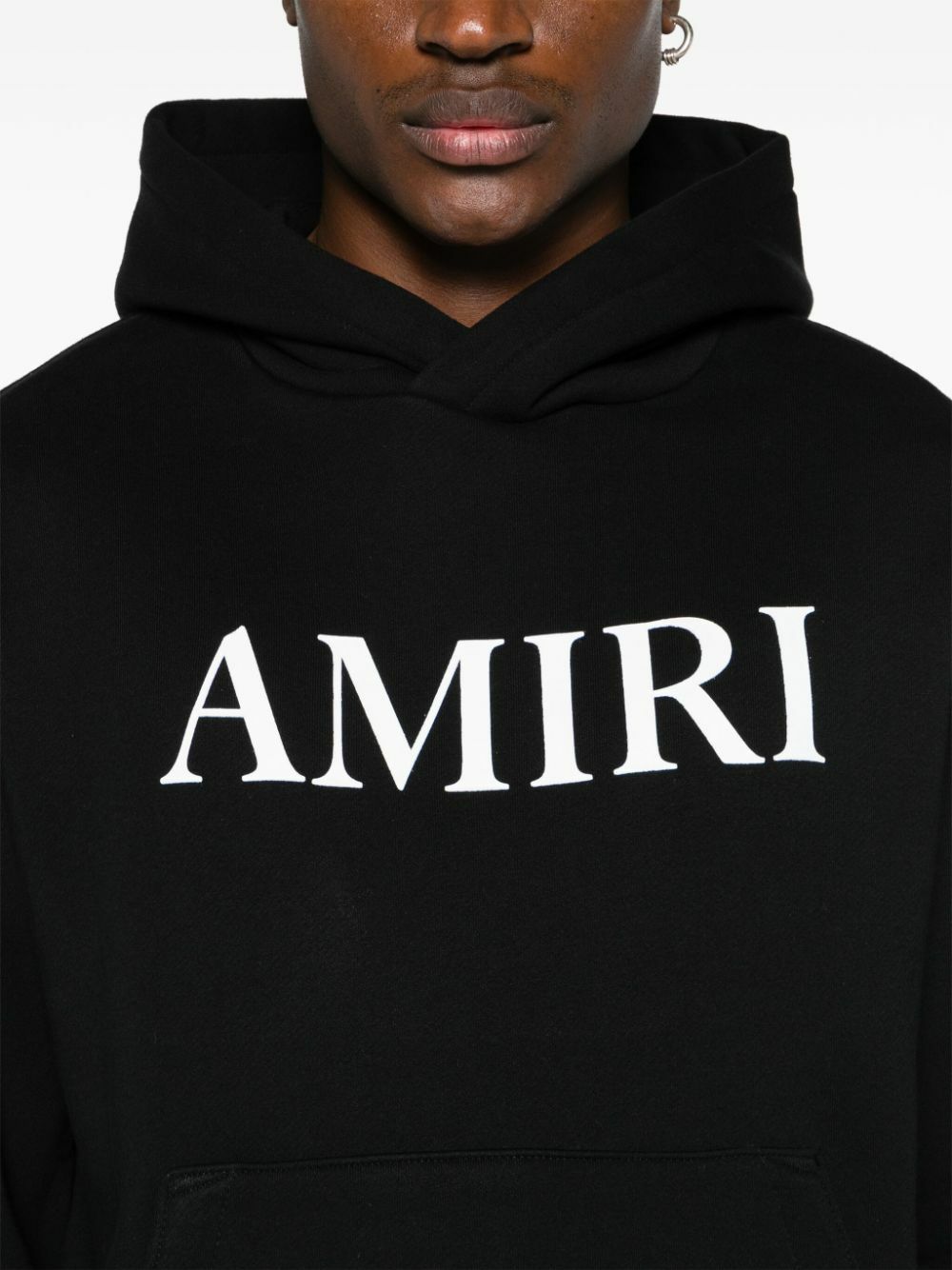 AMIRI Black Logo-Print Cotton Hoodie Amiri
