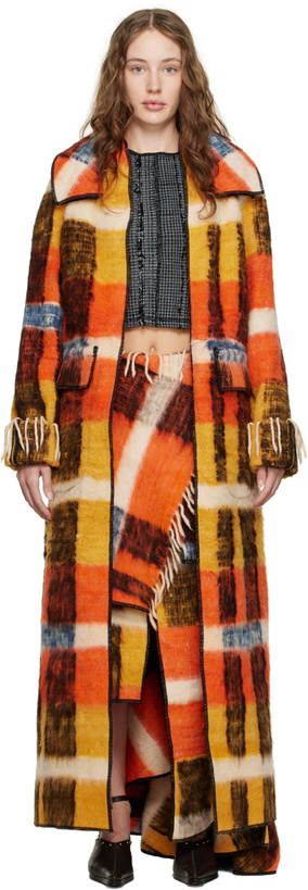 Photo: Luna Del Pinal Multicolor Blanket Coat
