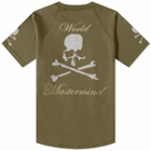 MASTERMIND WORLD Men's Skull Sleeve T-Shirt in Olive