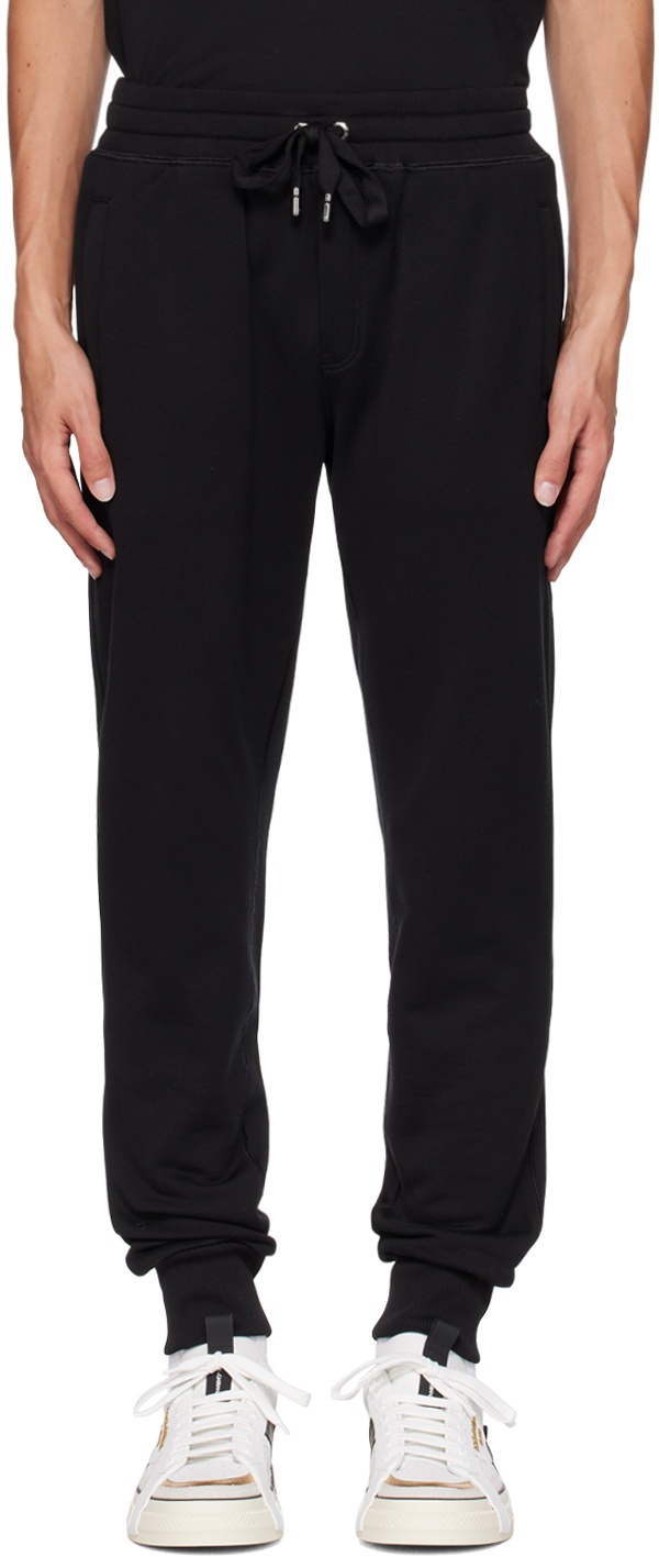 Photo: Dolce & Gabbana Black Three-Pocket Sweatpants