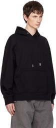 WOOYOUNGMI Black Flower Back Logo Hoodie