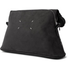 MAISON MARGIELA - Leather-Trimmed Printed Nubuck Messenger Bag - Black
