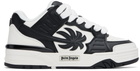 Palm Angels White & Black Venice Leather Sneakers
