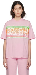 Opening Ceremony Pink Crazy Letter Label T-Shirt